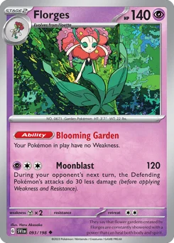 Florges Pokemon card from Scarlet & Violet, card number 93