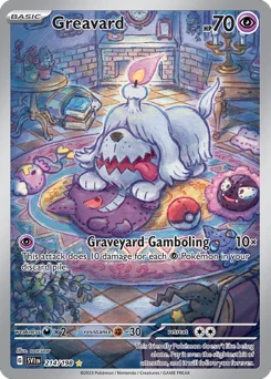 Greavard Pokemon card from Scarlet & Violet, card number 214