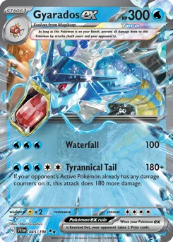 Gyarados ex Pokemon card from Scarlet & Violet, card number 45