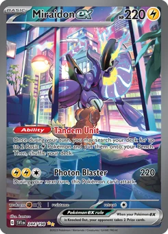 Miraidon ex Pokemon card from Scarlet & Violet, card number 244