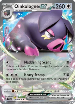 Oinkologne ex Pokemon card from Scarlet & Violet, card number 158