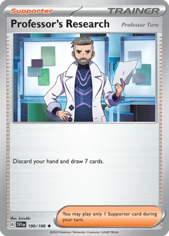 Professor's Research (Professor Turo) Pokemon card from Scarlet & Violet, card number 190