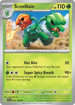 Scovillain Pokemon card from Scarlet & Violet, card number 29