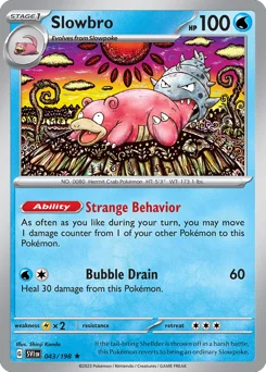 Slowbro Pokemon card from Scarlet & Violet, card number 43