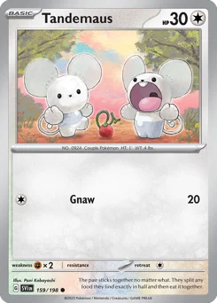 Tandemaus Pokemon card from Scarlet & Violet, card number 159