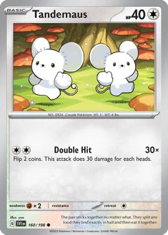 Tandemaus Pokemon card from Scarlet & Violet, card number 160