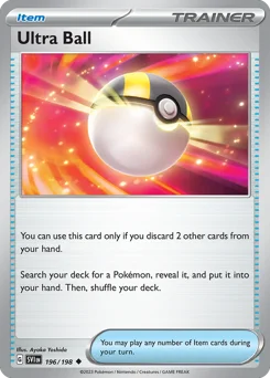 Ultra Ball Pokemon card from Scarlet & Violet, card number 196