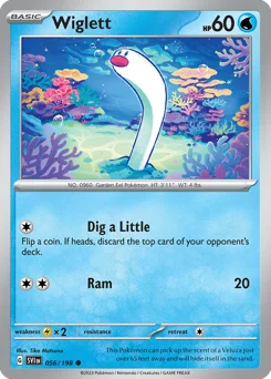 Wiglett Pokemon card from Scarlet & Violet, card number 56