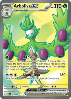 Arboliva ex Pokemon card from Destined Rivals, card number 207