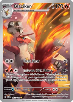 Blaziken Pokemon card from Destined Rivals, card number 192