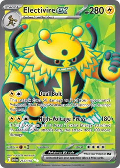Electivire ex Pokemon card from Destined Rivals, card number 212