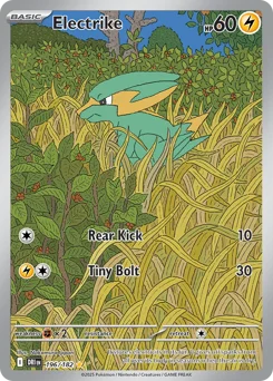 Electrike Pokemon card from Destined Rivals, card number 196