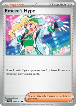 Emcee's Hype Pokemon card from Destined Rivals, card number 163