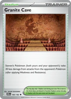 Granite Cave Pokemon card from Destined Rivals, card number 166
