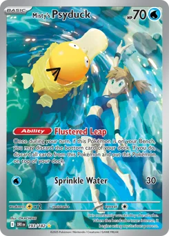 Misty's Psyduck Pokemon card from Destined Rivals, card number 193