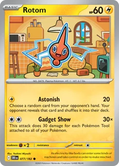 Rotom Pokemon card from Destined Rivals, card number 77