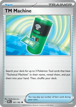 TM Machine Pokemon card from Destined Rivals, card number 181