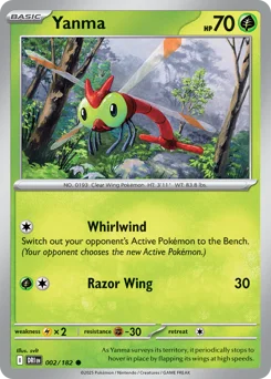 Yanma Pokemon card from Destined Rivals, card number 2