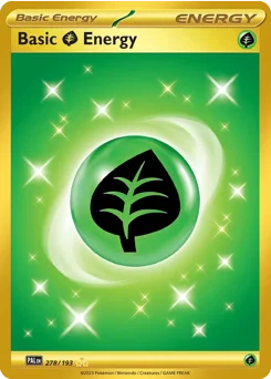 Basic Grass Energy Pokemon card from Paldea Evolved, card number 278