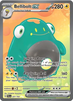 Bellibolt ex Pokemon card from Paldea Evolved, card number 237