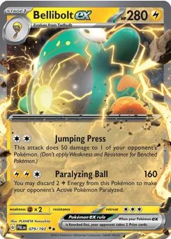 Bellibolt ex Pokemon card from Paldea Evolved, card number 79