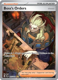Boss's Orders (Ghetsis) Pokemon card from Paldea Evolved, card number 265