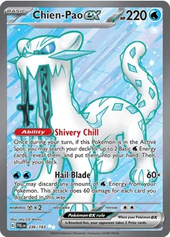 Chien-Pao ex Pokemon card from Paldea Evolved, card number 236