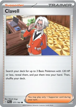 Clavell Pokemon card from Paldea Evolved, card number 177