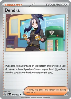 Dendra Pokemon card from Paldea Evolved, card number 179