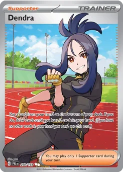 Dendra Pokemon card from Paldea Evolved, card number 250