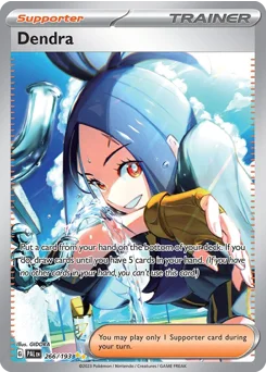 Dendra Pokemon card from Paldea Evolved, card number 266