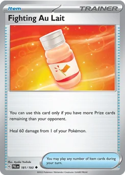 Fighting Au Lait Pokemon card from Paldea Evolved, card number 181