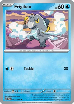 Frigibax Pokemon card from Paldea Evolved, card number 57