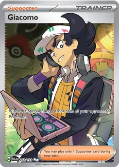 Giacomo Pokemon card from Paldea Evolved, card number 252