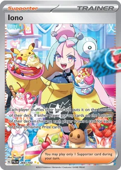 Iono Pokemon card from Paldea Evolved, card number 269