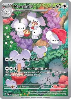 Maushold Pokemon card from Paldea Evolved, card number 226