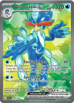 Quaquaval ex Pokemon card from Paldea Evolved, card number 235