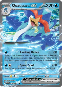 Quaquaval ex Pokemon card from Paldea Evolved, card number 52