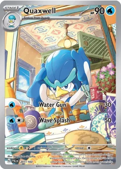 Quaxwell Pokemon card from Paldea Evolved, card number 207