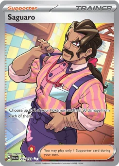Saguaro Pokemon card from Paldea Evolved, card number 255