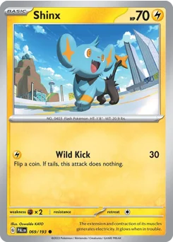 Shinx Pokemon card from Paldea Evolved, card number 69
