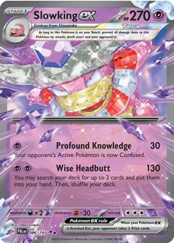 Slowking ex Pokemon card from Paldea Evolved, card number 86