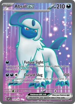 Absol ex Pokemon card from Obsidian Flames, card number 214