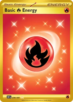 Basic Fire Energy Pokemon card from Obsidian Flames, card number 230
