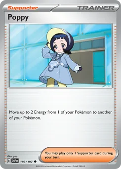 Poppy Pokemon card from Obsidian Flames, card number 193