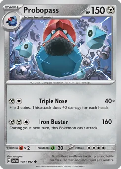 Probopass Pokemon card from Obsidian Flames, card number 146
