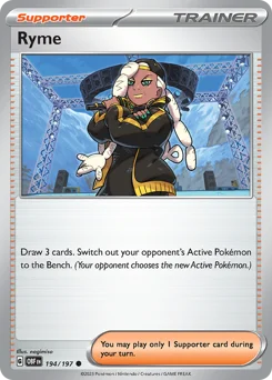 Ryme Pokemon card from Obsidian Flames, card number 194