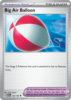 Big Air Balloon Pokemon card from 151, card number 155