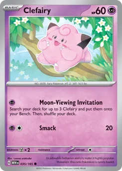 Clefairy Pokemon card from 151, card number 35