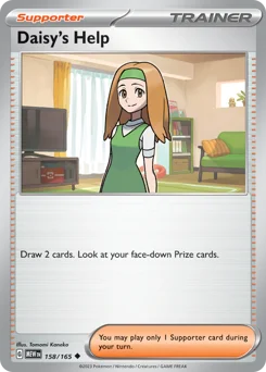 Daisy's Help Pokemon card from 151, card number 158